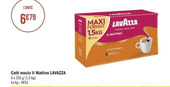 Géant Casino Lavazza café moulu il mattino offre