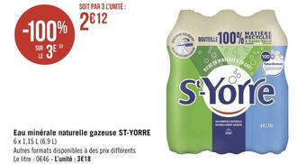 Géant Casino St-yorre eau minérale naturelle gazeuse offre