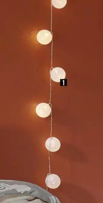 Guirlande lumineuse led avec 10 boules de couleur blanche ou rose