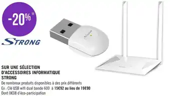 Géant Casino Strong bon plan sur une sélection d’accessoires informatique de la marque strong offre