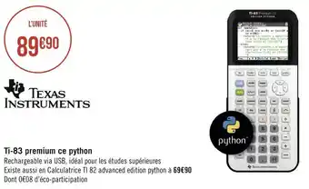 Texas instruments ti-83 premium ce python