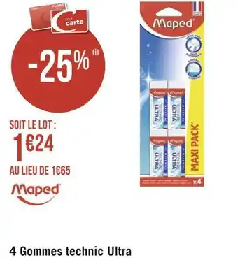 Maped 4 gommes technic ultra