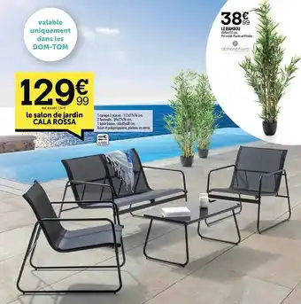 Centrakor Le salon de jardin cala rossa, le bambou offre