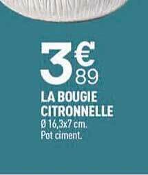 Centrakor La bougie citronnelle offre
