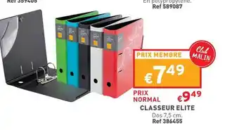 Trafic Classeur elite offre