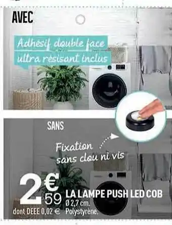 Centrakor La lampe push led cob offre