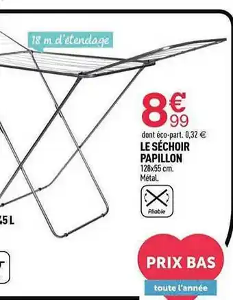 Centrakor Le séchoir papillon offre
