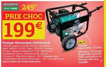 Espace emeraude Pompe thermique swphp15am eden parc offre