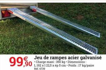 Espace emeraude Jeu de rampes acier galvanisé offre