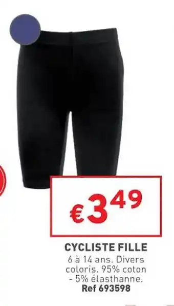 Trafic Cycliste fille offre