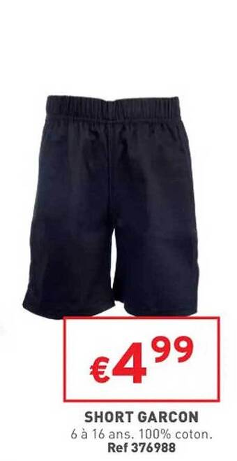 Trafic Short garçon offre