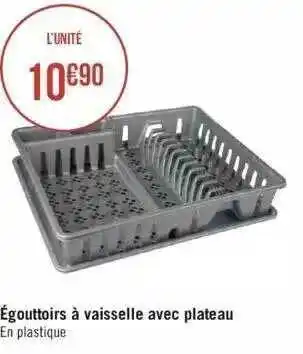 Géant Casino Égouttoirs à vaisselle avec plateau offre