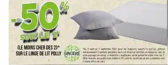 Géant Casino Linge de lit polly sincère offre