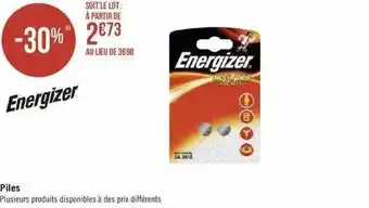 Géant Casino Piles energizer offre