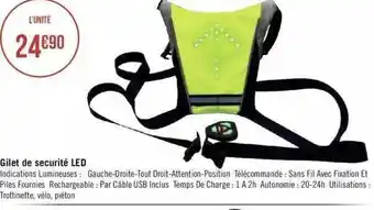 Gilet de sécurité led
