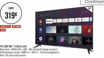 Géant Casino Tv led 50 offre