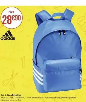 Géant Casino Sac à dos adidas bleu offre