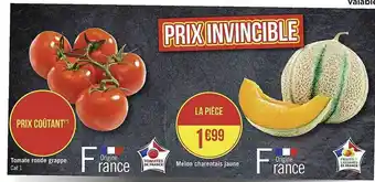 Géant Casino Tomate ronde grappe, melon charentais jaune offre