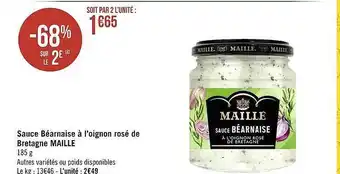 Géant Casino Sauce béarnaise à l'oignon rosé de bretagne maille offre