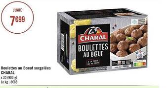 Géant Casino Boulettes au boeuf surgelées charal offre