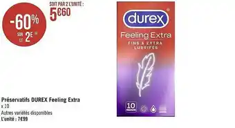 Préservatifs durex feeling extra