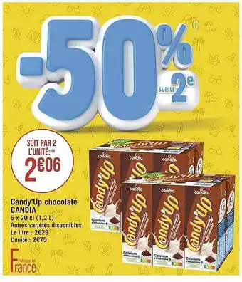 Géant Casino Candy'up chocolaté candia offre