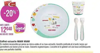 Géant Casino Coffret vaisselle miam miam offre