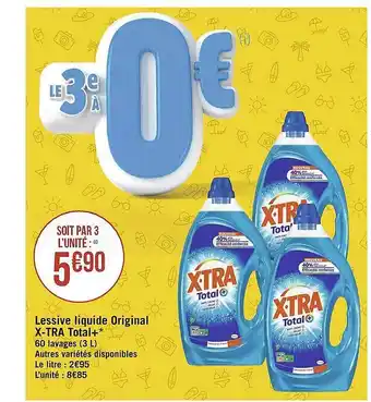 Géant Casino Lessive liquide original x-tra total+ offre