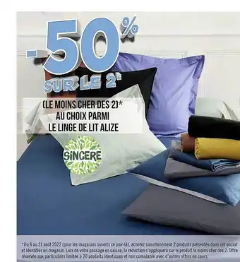 Géant Casino Linge de lit alizé sincère offre