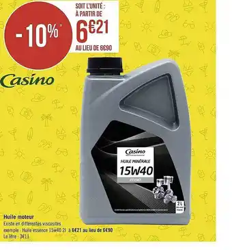Géant Casino Huile moteur casino offre