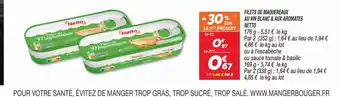 Netto Netto Filets de Maquereaux au Vin Blanc & Aux Aromates offre