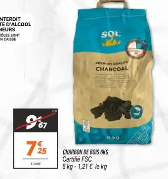Netto Charbon de Bois 6kg offre