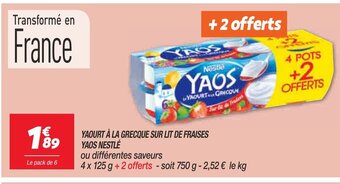 Netto Yaos Nestlé Yaourt à La Grecque Sur Lit de Fraises offre
