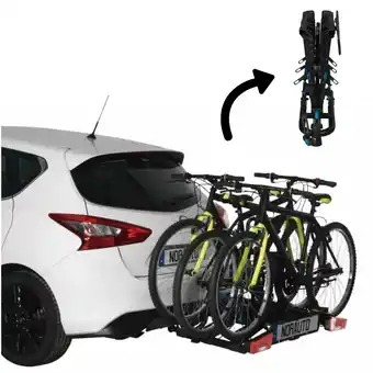 Porte-vélos dŽattelage plate-forme NORAUTO Rapidbike 3P Flex pour 3 vélos
