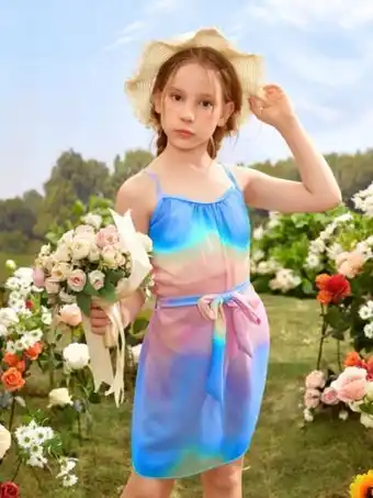 SheIn Fille robe de plage à imprimé dégradé (sans bikini) offre