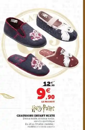 Super U Harry Potter Chaussons Enfant Mixte offre