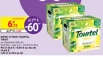 Intermarché Bière citron tourtel twist offre