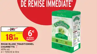 Intermarché Rhum blanc traditionnel charrette offre
