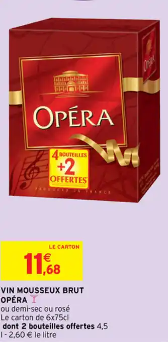 Intermarché Vin mousseux brut opéra offre