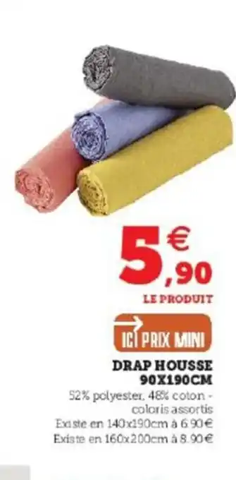 Super U Drap Housse 90x190cm offre