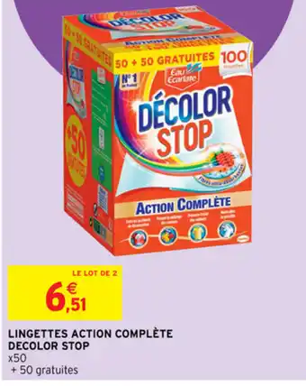 Intermarché Lingettes action complète decolor stop offre