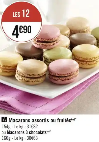 Géant Casino Macarons assortis ou fruités offre