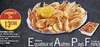 Géant Casino Crevettes cuites offre