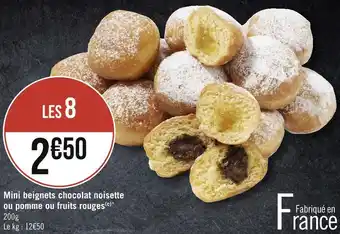 Géant Casino Mini beignets chocolat noisette ou pomme ou fruits rouges offre