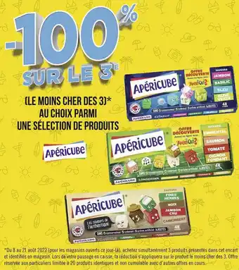 Géant Casino Apéricube bon plan sur une sélection de produits de la marque apéricube offre
