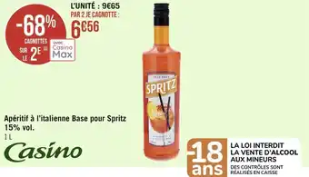Casino apéritif à l’italienne base pour spritz 15% vol.