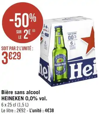 Géant Casino Heineken bière sans alcool 0,0% vol. offre
