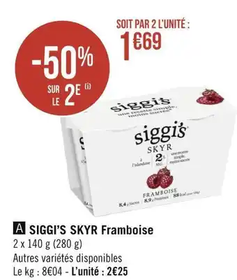 Siggi’s skyr framboise