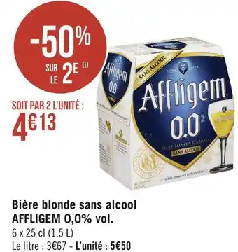 Géant Casino Affligem bière blonde sans alcool 0,0% vol. offre