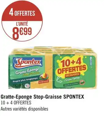 Géant Casino Spontex gratte-eponge stop-graisse offre